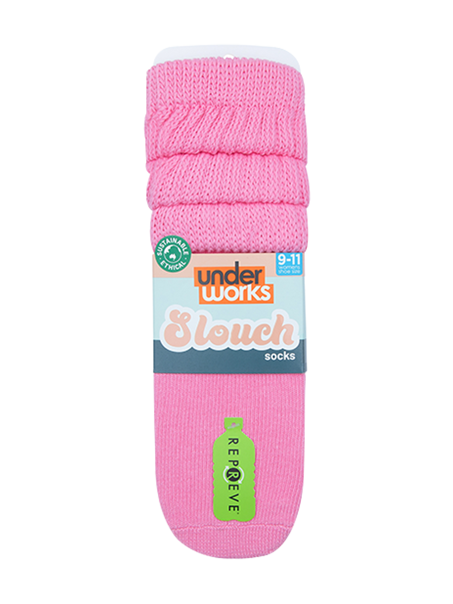 womens pink slouch socks | Underworks