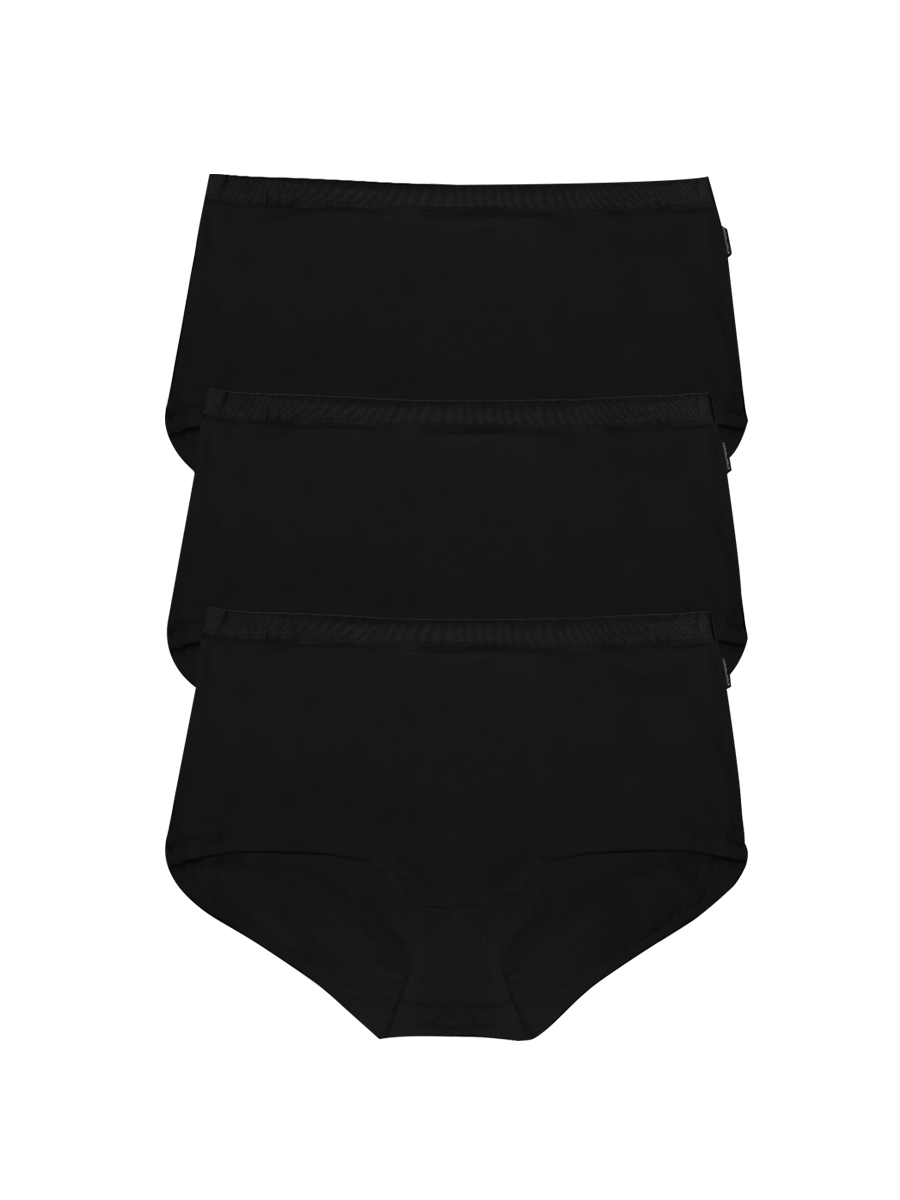 womens black full brief underwear 3 pack - underworks